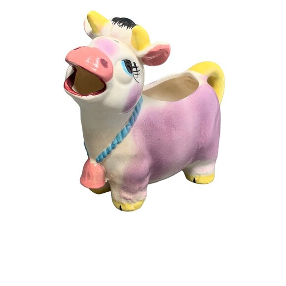 Other - Vintage Cow Creamer Porcelain Figurine Kitchen Decor Pastel Colors